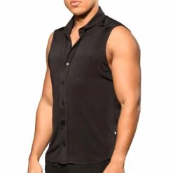 Chemise Sans Manche Muscle Noire