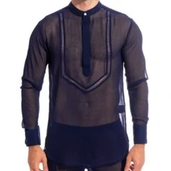 Chemise Tunique Chantilly Bleu Nuit