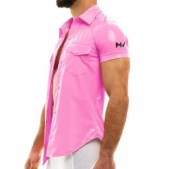 Chemisette Viral Vinyle Rose Fluo