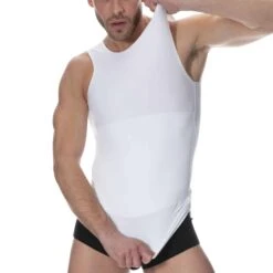 Débardeur Compression Ferme Blanc