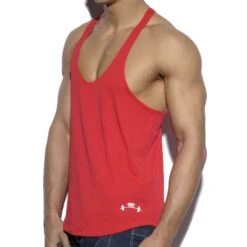 Débardeur Fitness Uni Rouge