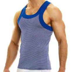 Débardeur Hellenic Rayé Bleu - Blanc