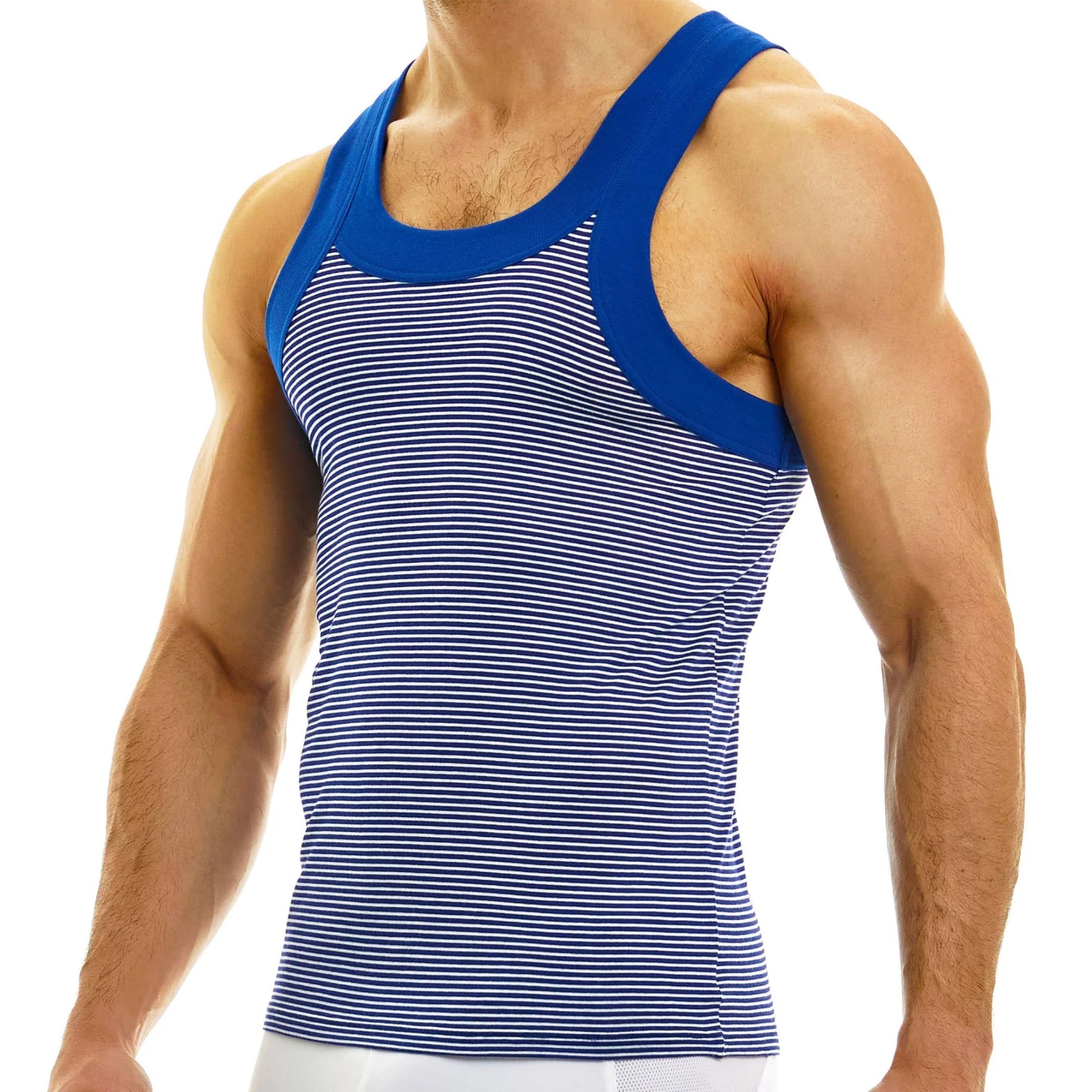 Débardeur Hellenic Rayé Bleu - Blanc