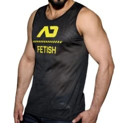 Débardeur Mesh Noir- Jaune