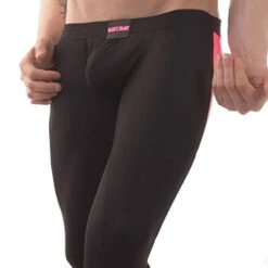 Legging Onniko Noir - Rose Fluo
