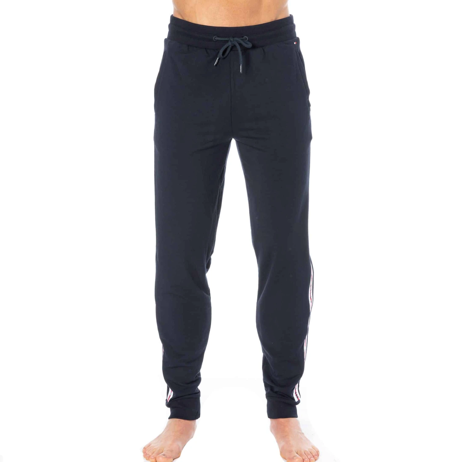 Pantalon Jogging Logo Tape Bleu Marine