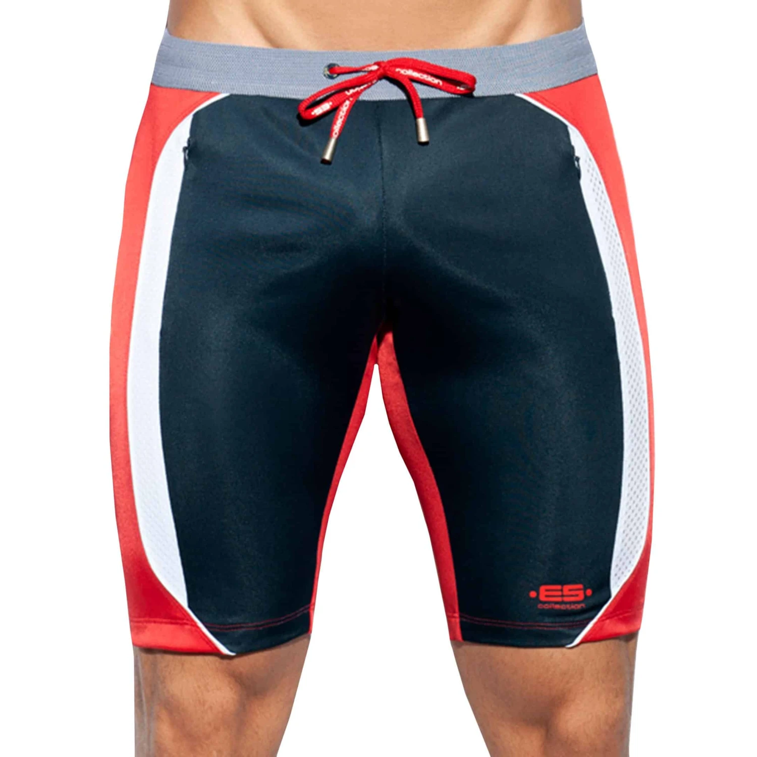 Short Cycliste Sportive Marine - Rouge