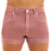 Short Jeans Rose Poudré