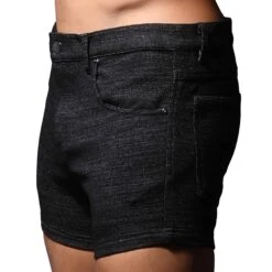 Short Jeans Stretch Skinny Noir