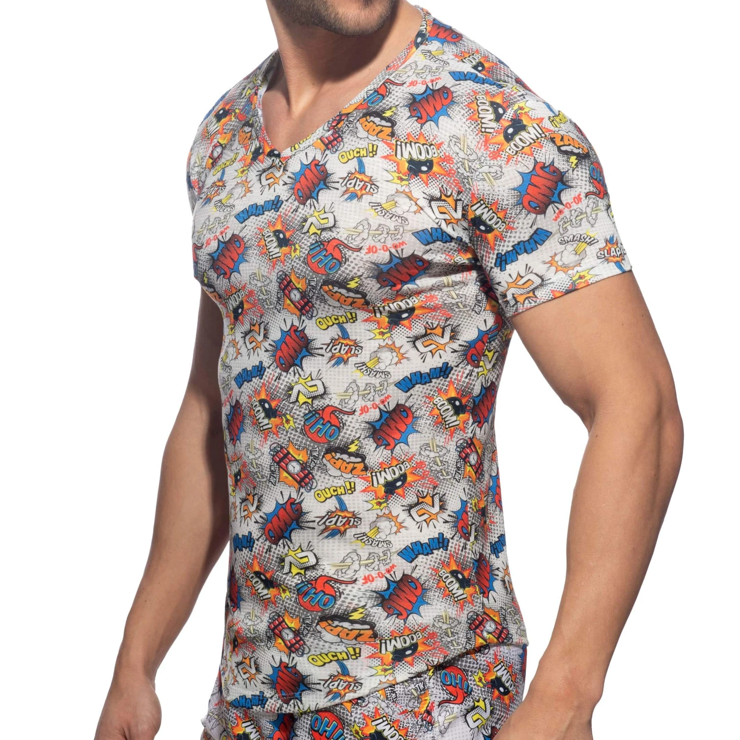 T-Shirt Comic Microfibre Blanc