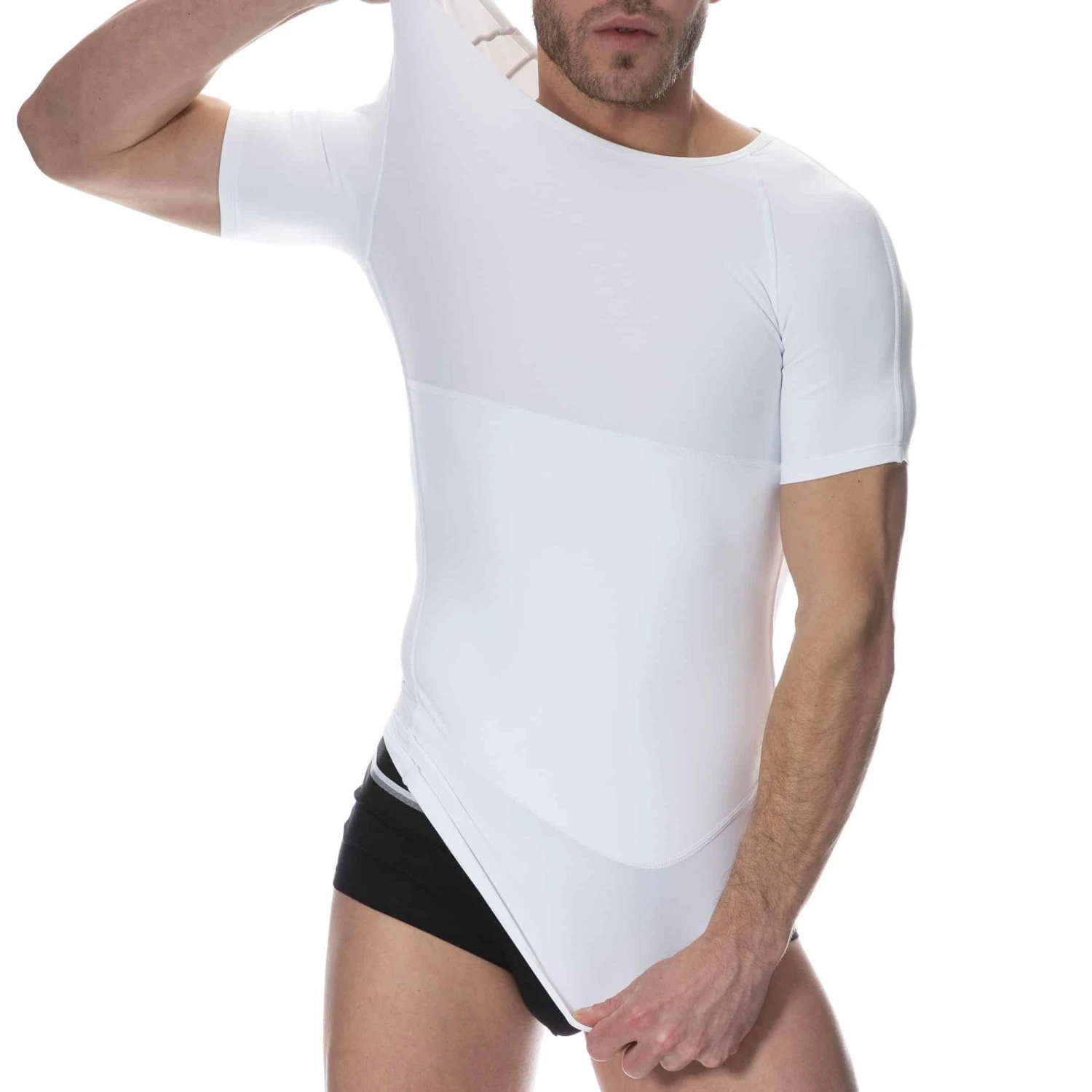 T-Shirt Compression Ferme Blanc – Image 2