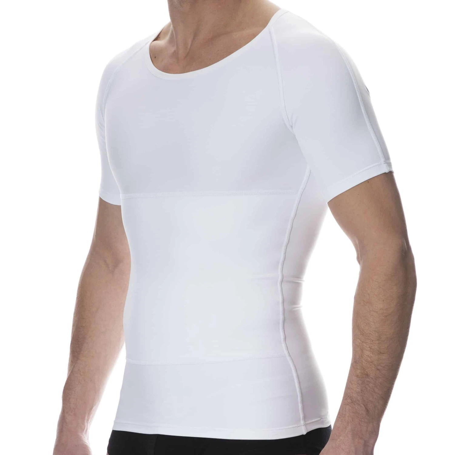 T-Shirt Compression Ferme Blanc – Image 4