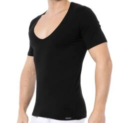 T-Shirt Essential Col V Noir