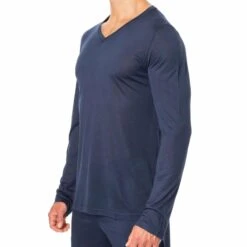 T-Shirt Manches Longues Cocooning Bleu Marine