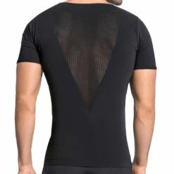 T-shirt Microfibre Compression Modérée Noir
