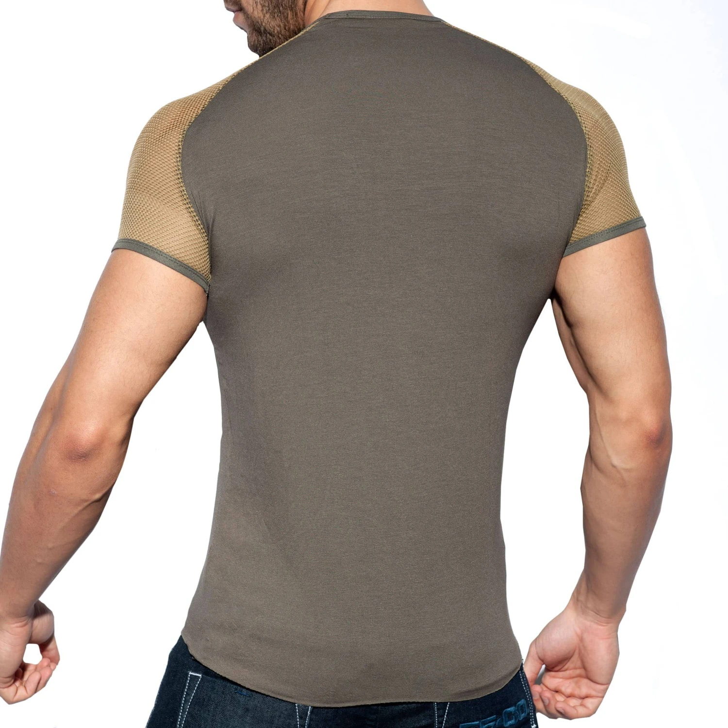 T-Shirt Raglan Mesh Kaki â Image 2