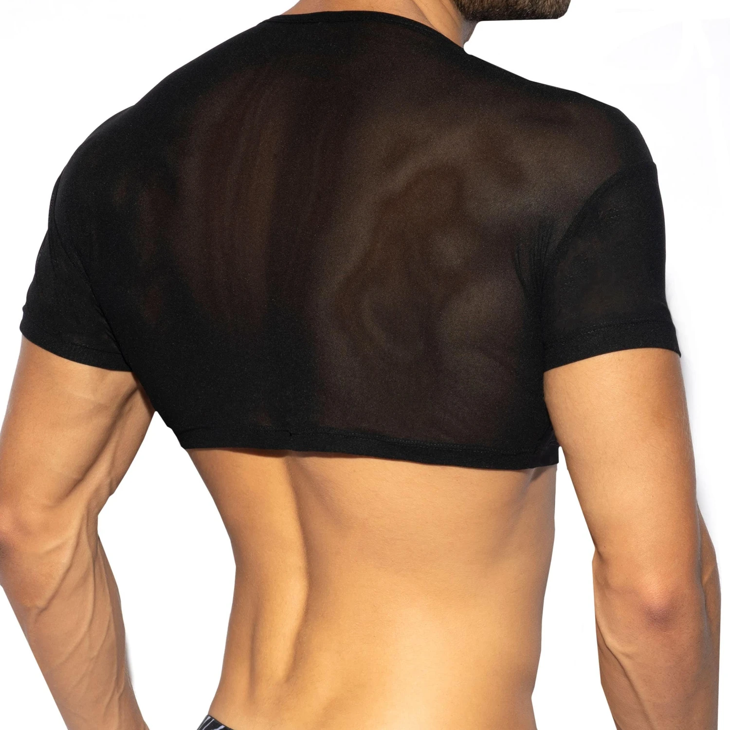 Top Crop Net Noir â Image 2