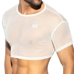 Top Crop Plumetti Blanc