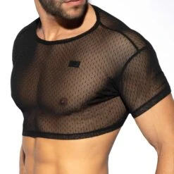 Top Crop Plumetti Noir