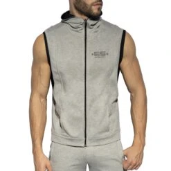 Veste Sport à Capuche First Class Gris Chiné